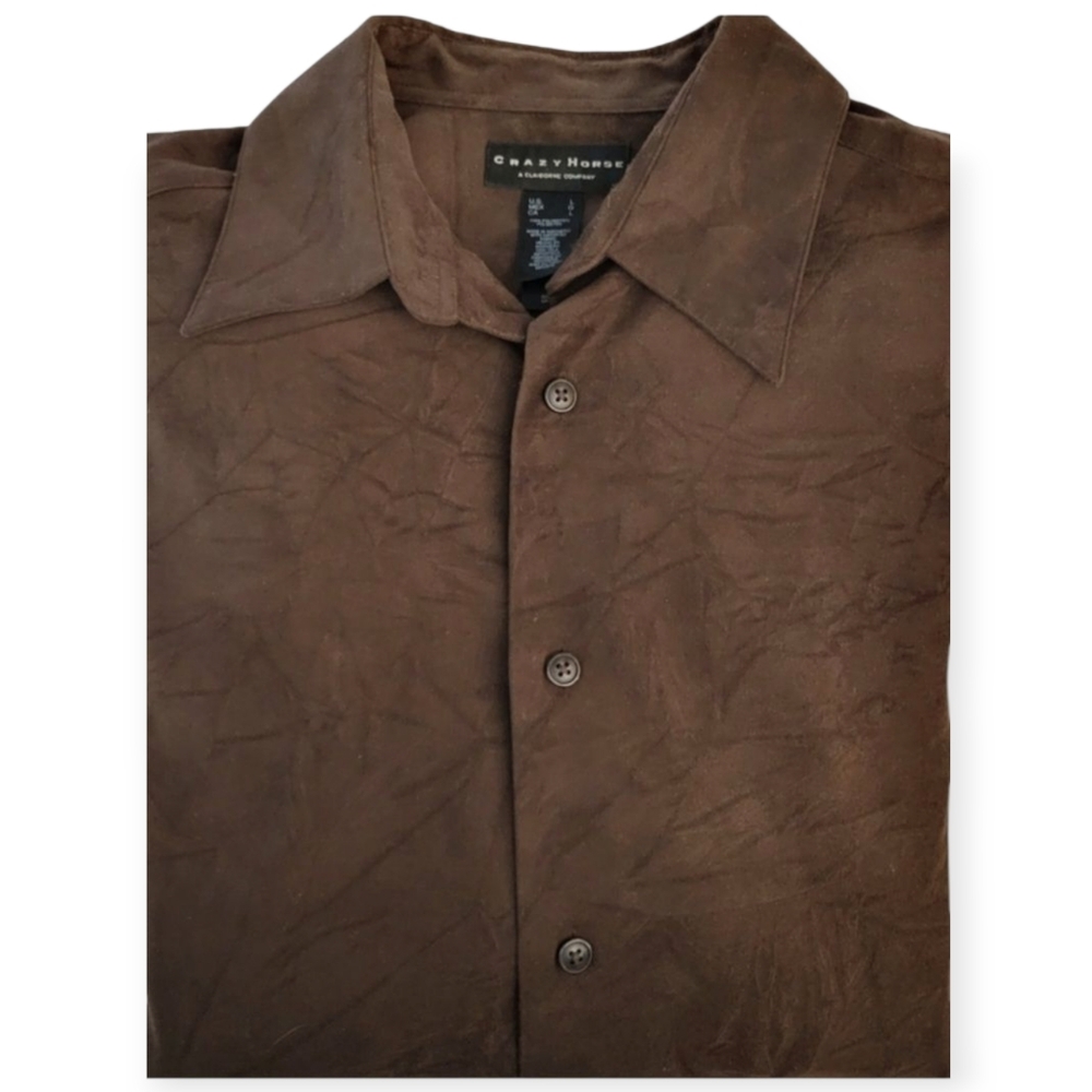 Crazy Horse By Claiborne Button Shirt Size Large - Picture 7 of 7